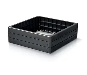 PROSPERPLAST Vyvýšený záhon BASE WOODY antracit 75,6 cm / Výška 25 cm / Plast