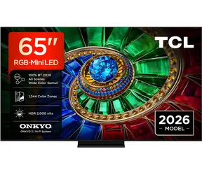 65" TCL 65RM7L černá / Televize / 4K UHD / RGB-Mini LED / 144Hz / Google TV / DVB-T2/C/S2 / 40W repro