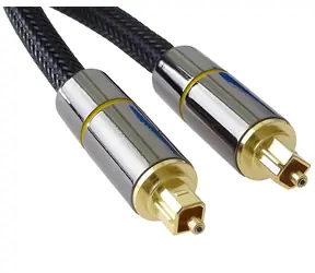 PremiumCord Gold design Toslink M-M 0,5m / Optický audio kabel / OD:7mm / nylonový plášť