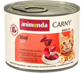 Animonda Carny Adult hovězí 200 g / Konzerva pro kočky / Bez obilovin a sóji
