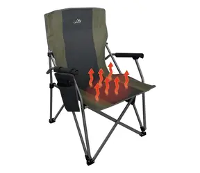 Cattara WARM / Židle kempingová skládací / vyhřívání USB / nosnost 120 kg