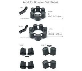 PROSPERPLAST Podstavec pod sud Modular Basecan Set antracit / Plast / Výška: 53 cm