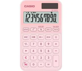 Casio SL 310 YC LP růžová / Kalkulačka / desetimístná / duální napájení