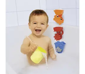 SIMBA Sada hraček do vany s hrníčkem / Hračky do koupele / 4 ks / s přísavkou