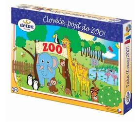 DETOA Hra Člověče pojď do ZOO / Dřevěná společenská hra / 3+ / vyrobeno v ČR