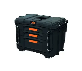 Curver ROC Pro Gear 2.0 XL černá / Organizér / 3 zásuvky / 56,5 x 37,5 x 41,3 cm / uzamykatelný