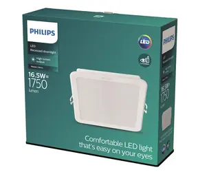 Philips Meson 16,5W 4000K bílá / LED podhledové svítidlo hranaté / 1280lm / IP20