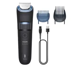Philips Beardtrimmer series 3000 BT3665/15 černá / Zastřihovač vousů / Wet & Dry / USB nabíjení / 80 min provoz