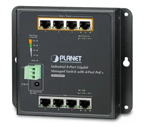 Planet WGS-804HPT / Switch / 8x Gigabit / PoE+ 144 W / Managed / Nástěnná montáž