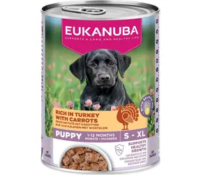 Eukanuba Life Care Puppy krůtí s mrkví 400 g / Konzerva pro psy / Bez obilovin / Bez lepku