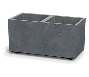 Prosperplast SIERRA CASE beton effect 57,7 cm šedá / Květináč / Plast / 26,2 l