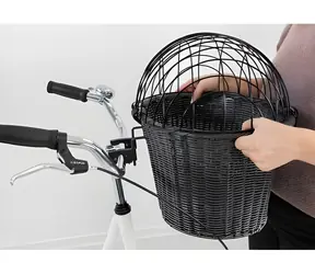 TRIXIE Transportní košík na řídítka pro psy antracit / do 5 kg / 44x34x31 cm