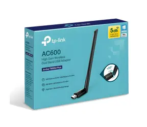 TP-Link Archer T600U Plus černá / Wi-Fi USB adaptér / 600 Mbps / 802.11ac/n/g/b