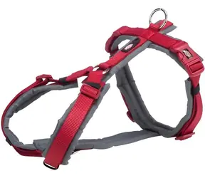 Trixie Postroj trekingový Premium červená-grafit XL / Postroj / obvod hrudi 80-97 cm / šířka pásku 25 mm