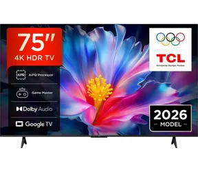 75" TCL 75P6L černá / Televize / 4K UHD / LED / Google TV / Wi-Fi / BT / HDMI