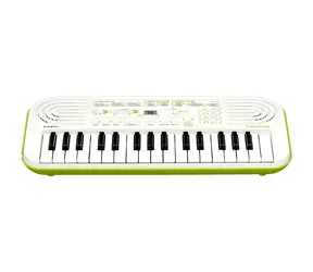 CASIO Dětské klávesy SA-50 bílá, zelená / 32 mini kláves / 100 zvuků, 50 rytmů / LCD displej, 2 reproduktory