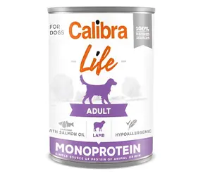 Calibra Life Adult Lamb 400 g / Konzerva pro psy / jehněčí / citlivé trávení / bez obilovin