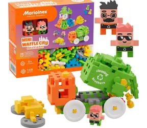 MARIOINEX Stavebnice Mini Waffle Popelářské auto / 148 dílků / od 6 let