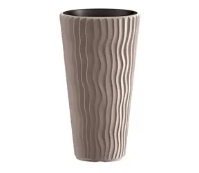 PROSPERPLAST SANDY SLIM mocca 29,7 cm / Květináč / Objem 22 l / Výška 53,1 cm