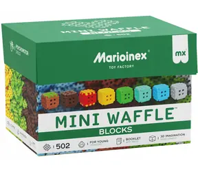 MARIOINEX Stavebnice Waffle Mini Blocks / 502 dílků / od 3 let