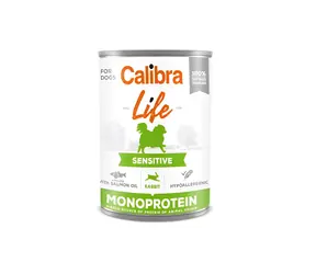 Calibra Dog Life Sensitive Rabbit 400 g / Konzerva pro psy / citlivé trávení
