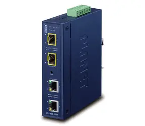 Planet IGT-900-2T2S / Průmyslový media konvertor / RJ45 / 2x SFP / DIN lišta / IP30