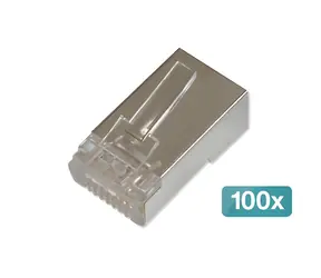Digitus AK-219603-100 / Konektor RJ-45 / Cat6 / stíněný / pro kulatý kabel / 100 ks
