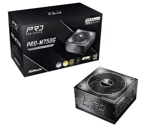ASRock PRO-M750G černá / Zdroj ATX / 750 W / 80 PLUS Gold / ATX 3.1 / 135 mm