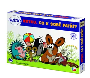 DETOA Didaktická hra Krtek co k sobě patří / od 3 let / dřevo / 24 dílků