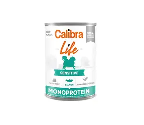 Calibra Dog Life Sensitive Salmon with rice 400 g / Konzerva pro psy / citlivé trávení