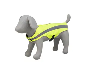 TRIXIE Reflexní bezpečnostní vesta žlutá L 60 cm/62-96 cm / Vesta pro psy / Nepromokavá / Reflexní prvky