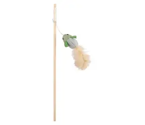 Huhubamboo Škádlítko myš s peřím / Hračka pro kočky