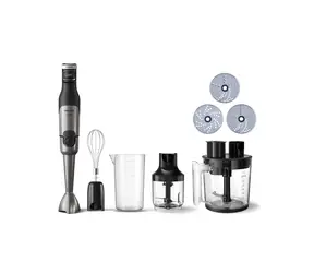 Philips HR2685/00 nerez/černá / Tyčový mixér / 1200 W / sekáček 1 l / mísa 1,7 l / šlehač / 2 rychlosti