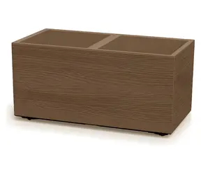 PROSPERPLAST MADERA CASE ECO WOOD 77 cm naturo / Květináč / 63 l / Plast