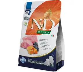 Farmina N&D Pumpkin Puppy Medium & Maxi Lamb & Blueberry 2,5 kg / Granule pro štěňata / Grain Free