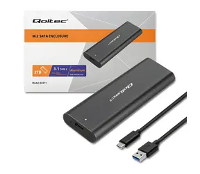 Qoltec Externí box pro SSD M.2 NVMe PCIe černá / Externí box / USB Type-C
