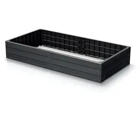 Prosperplast BASE WOODY antracit / Vyvýšený záhon / 149,2x75,6x25 cm / plast
