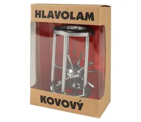 RAPPA Kovový hlavolam Ježek v kleci / Hlavolam / kov / cca 7,5 cm