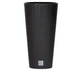 PROSPERPLAST Květináč Rato Tubus s vkladem hnědá 30 cm / Objem 27 l / Plast