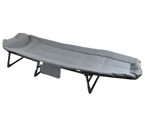 Cattara SOFA šedá / Lehátko kempingové skládací / polohovací / nosnost 120 kg / 200 x 65 cm