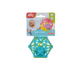 SIMBA Měkká koule s chrastítkem / 9 cm / 4 barevné varianty