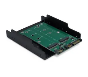 Inter-Tech KT005B / Adaptér / 2x M.2 SATA do 3,5" pozice / SATA III 6 Gbit/s