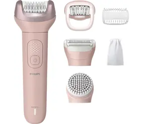 Philips BRE718/00 růžová / Epilátor + holicí strojek + peeling / 2 rychlosti / provoz až 60 minut