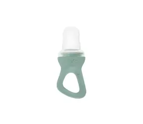 KikkaBoo Krmicí kousátko Platinum Silicone Sage / Kousátko / 100% silikon / Od 6 měsíců