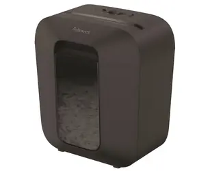 Fellowes LX 25 černá / Skartovač / Křížový řez 4×40 mm / Objem koše 11,5 l / P-4 (důvěrné)