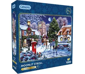 GIBSONS Puzzle Procházka za měsíčního svitu / 1000 dílků / 68 x 49 cm