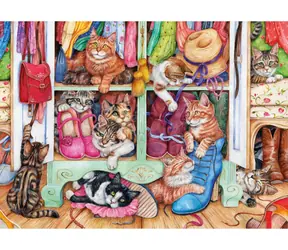 GIBSONS Puzzle Kocouři v botách XL / 500 dílků / 68 × 49 cm