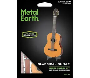 METAL EARTH 3D puzzle Klasická kytara / Kovová stavebnice / Rozměr 4,6x3x13,3 cm