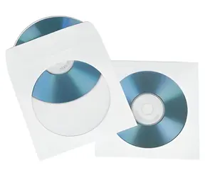 Hama Papírové obaly na CD/DVD bílá / Papírový obal / 50 ks