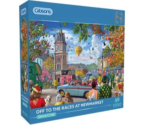 GIBSONS Puzzle Závody v Newmarketu začínají / 1000 dílků / 68 x 49 cm